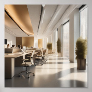 Open and airy office space Poster