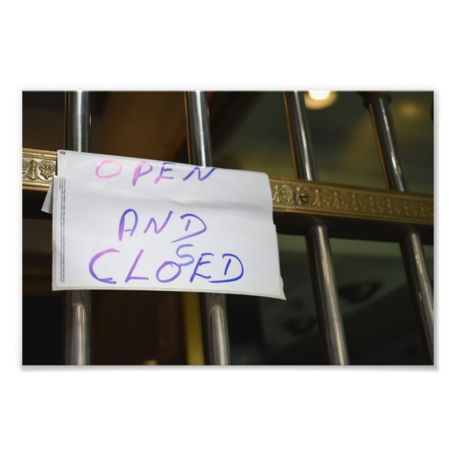 Open and Closed New York City NYC Photography Photo Print (Front)