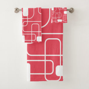 Open and Closed Rectangles Bath Towel Set