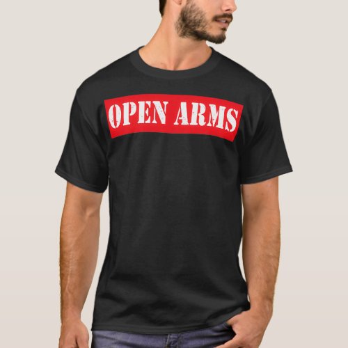 Open Arms Red Tap UK 2021 Novelty Graphic T_Shirt