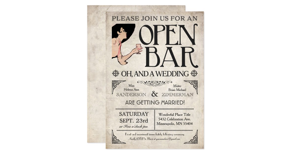 Open Wedding Invitation Wording 7