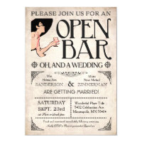 Open Bar and a Wedding Invitations