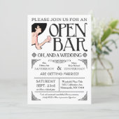 Open Bar and a Wedding Invitations (Standing Front)