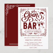 Open Bar (and Wedding) | Red and White Micro