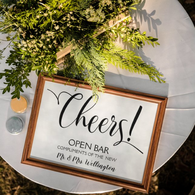 Open bar  Cheers wedding sign  (Creator Uploaded)