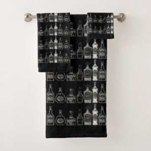 Open Bar Monochrome Bath Towel Set