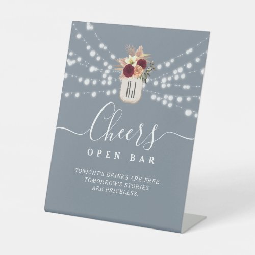 Open Bar Pedestal Sign