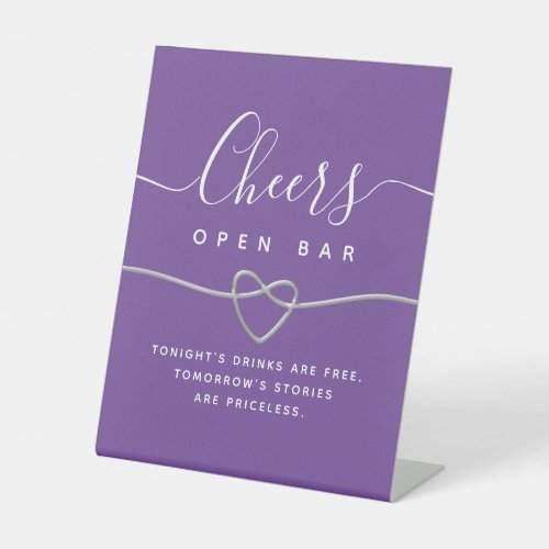 Open Bar Pedestal Sign