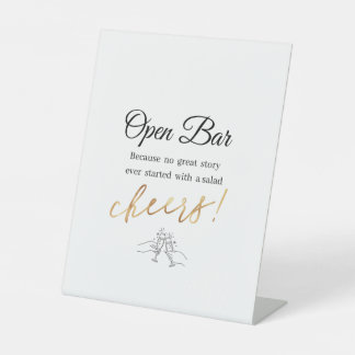 Open Bar Pedestal Sign