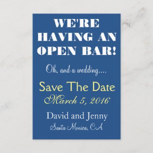 Open Bar Save the Date