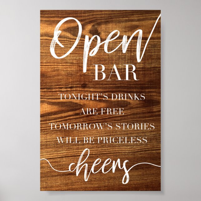 Open Bar Sign (Front)