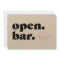Open Bar Typographic Save the Date Card