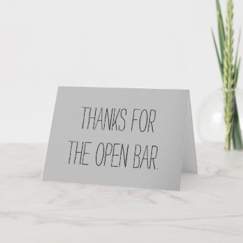 Open Bar Wedding Card by BrideStyle at Zazzle