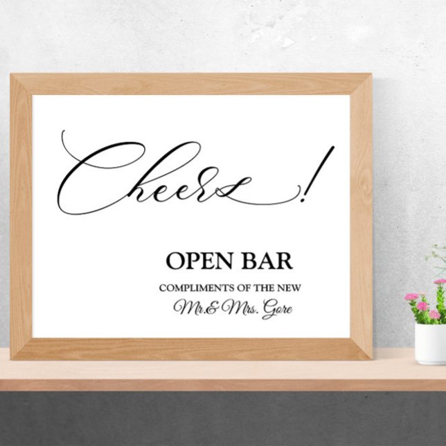 Open bar wedding sign poster (Creator Uploaded)