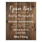 OPEN BAR wooden country Barn wedding party