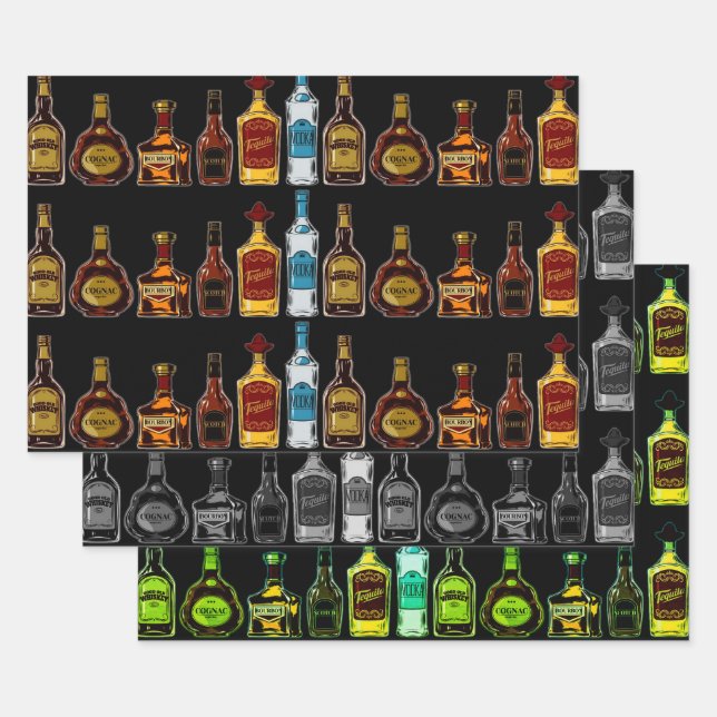 Open Bar Wrapping Paper Sheets (Set)