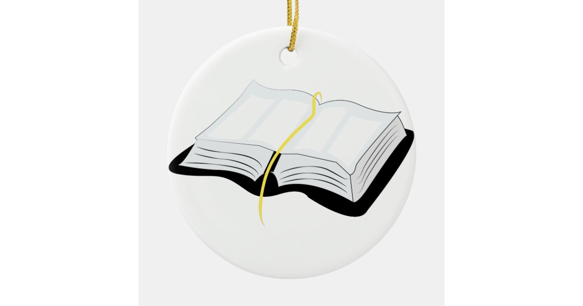 Open Bible Ceramic Ornament Zazzle