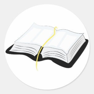Open Bible Classic Round Sticker