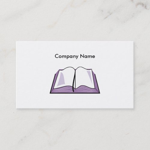 Open Bible, Company Name Business Card Template