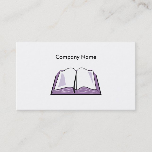 Open Bible, Company Name Business Card (Front)