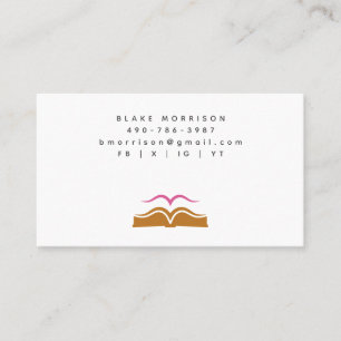 Open Bible Dove Logo Holy Spirit Christian Business Card