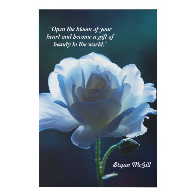"Open  Bloom of your Heart" Faux Wrapped Canvas (Front)