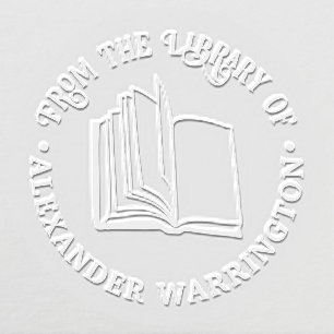 Open Book #3 “From the Library of” Book Name Embosser