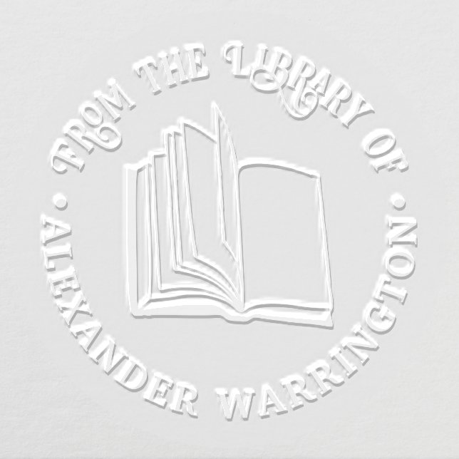 Open Book #3 “From the Library of” Book Name Embosser (Design)