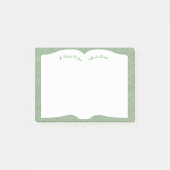 Open Book - Antique End Paper Pattern Post It Note by beckynimoy at Zazzle