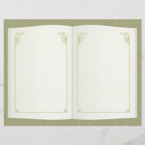 Open book Art deco Vintage Scrapbook Paper