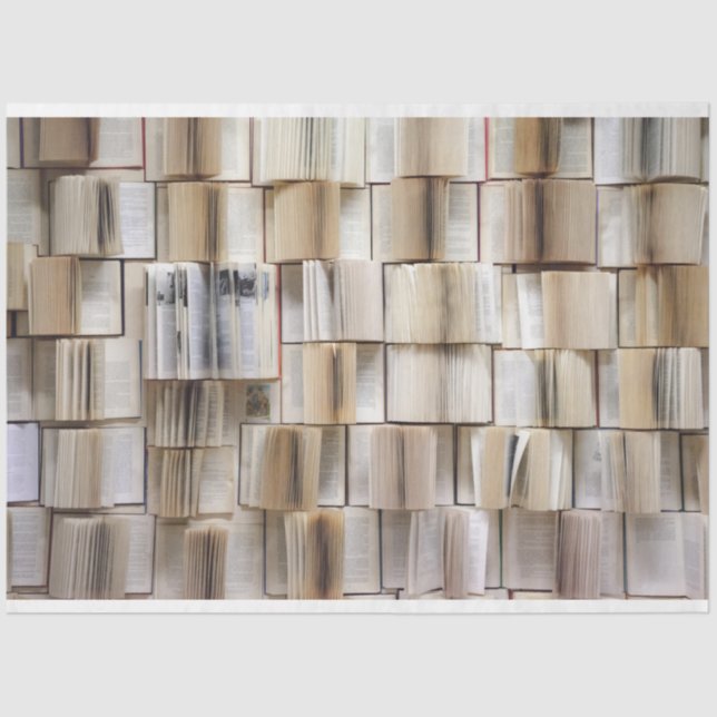 Open Book Background Decoupage Tissue Paper (Front)