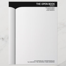 Open Book - Black Letterhead