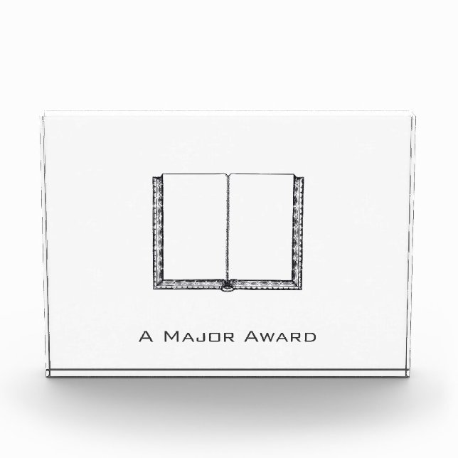 Open Book (Blank Pages) Award (Front)