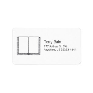 Open Book (Blank Pages) Label