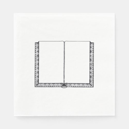Open Book Blank Pages Napkins