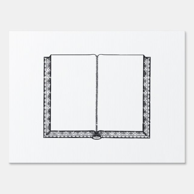 Open Book (Blank Pages) Sign (Front)