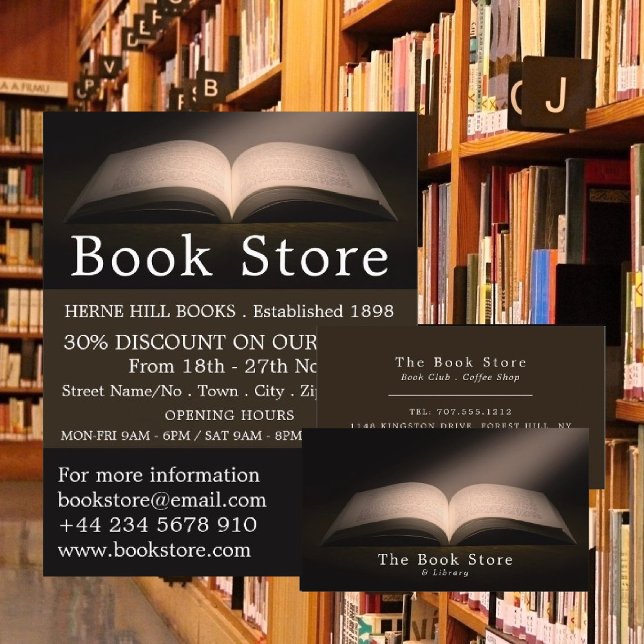 Open Book, Book Store Advertising Flyer (Creator Uploaded)