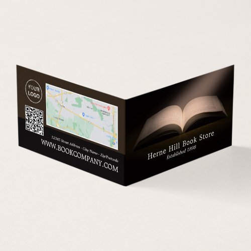Open Book Book Store Detailed Loyalty Business Card