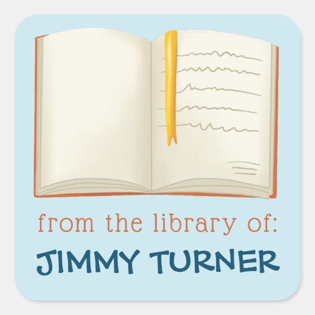 Open Book Bookplate (Front)