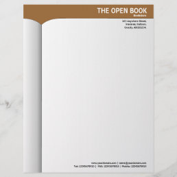 Open Book - Brown 996633 Letterhead
