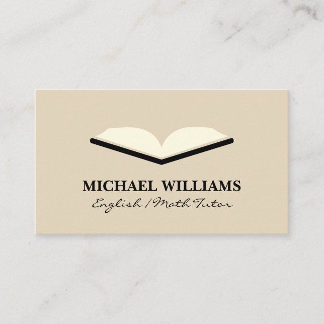 Open Book Business Card (Front)