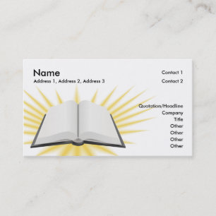 Open book business card design