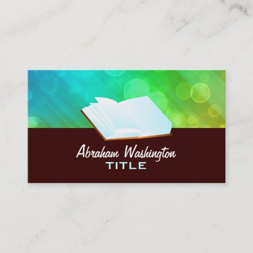 Customizable open book Business Cards