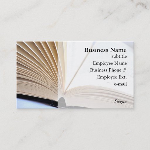 Customizable Open Book Business Cards