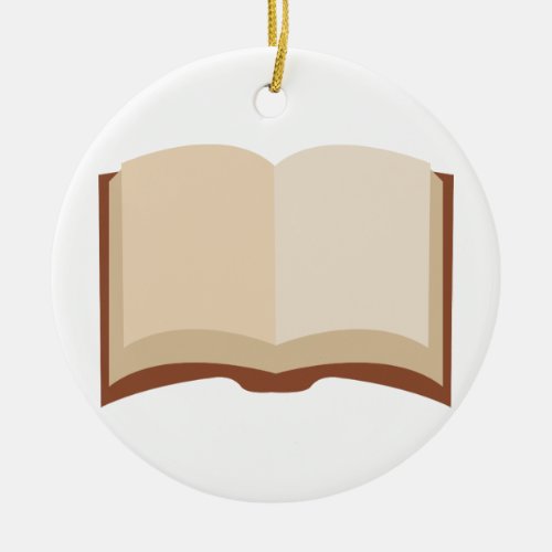 Open Book Ceramic Ornament