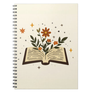Open Book Floral Magic Notebook