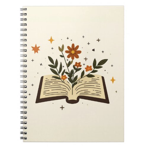 Open Book Floral Magic Notebook