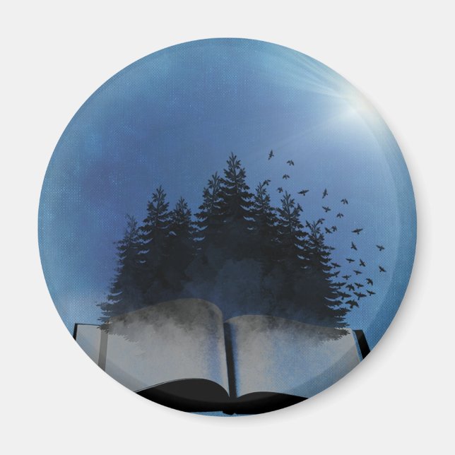 Open Book Forest Magnet (Front)