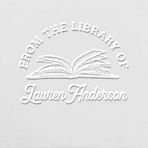 Open Book from the Library of Bookplate Embosser