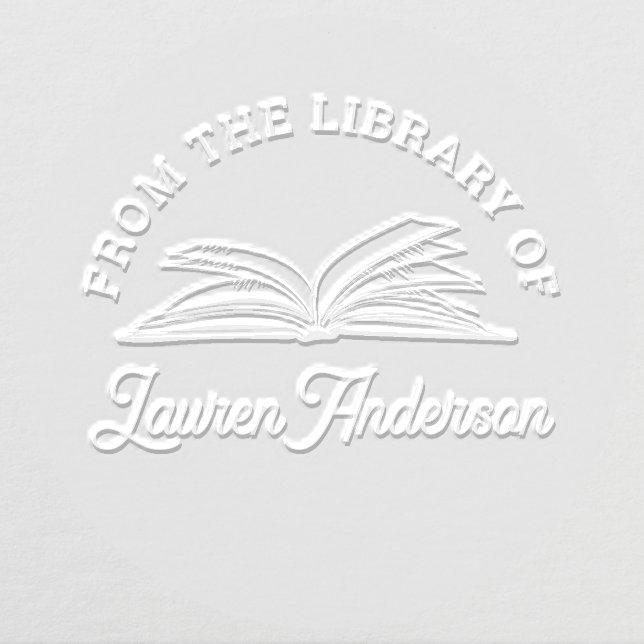 Open Book from the Library of Bookplate Embosser (Design)